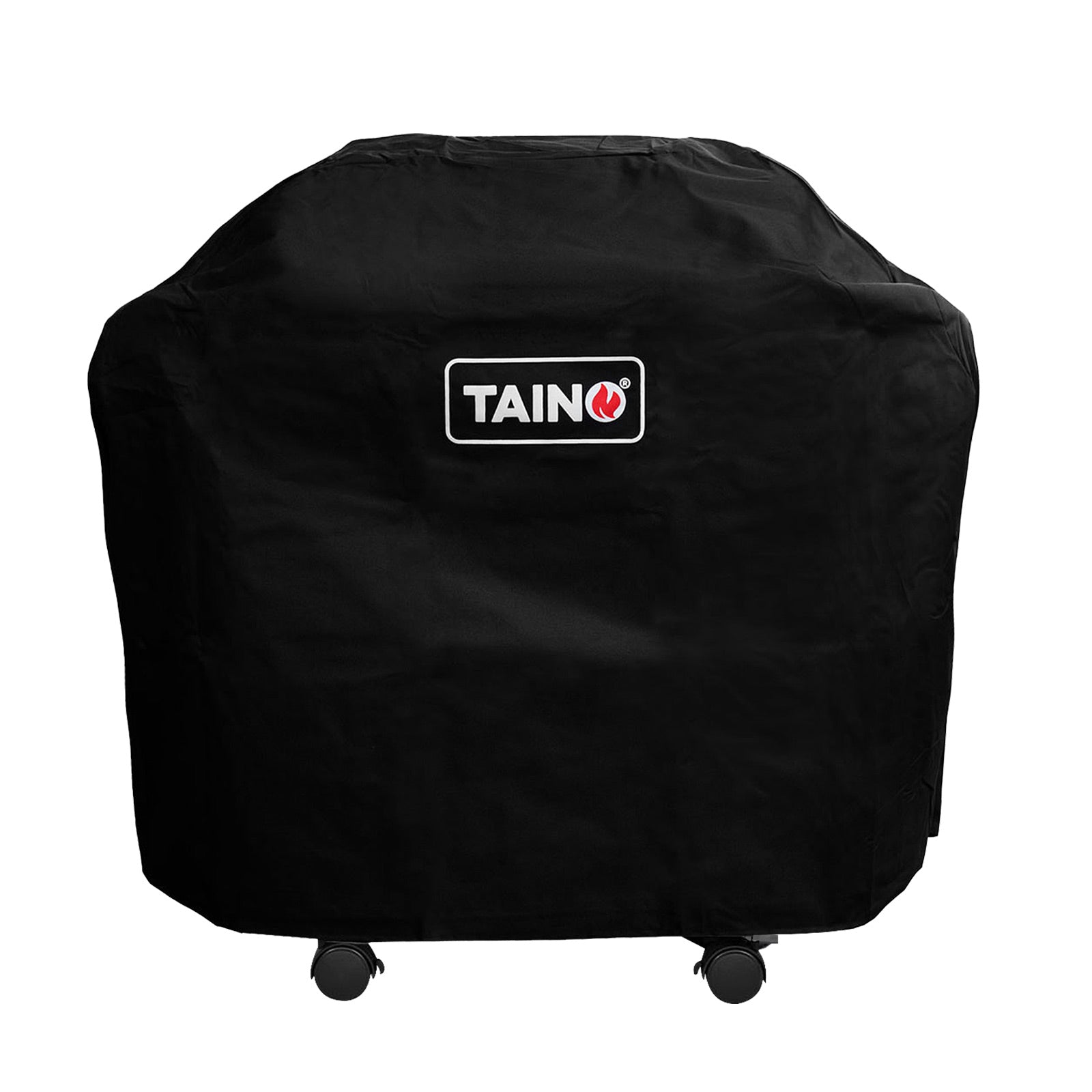 Schwarze Abdeckung für Gasgrill mit TAINO-Logo