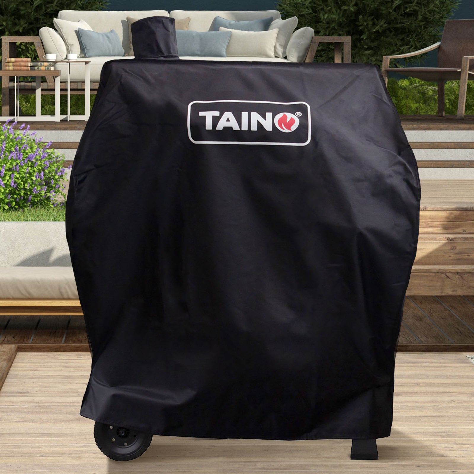 TAINO HERO XXL Abdeckhaube - Beispielbild auf Terrasse