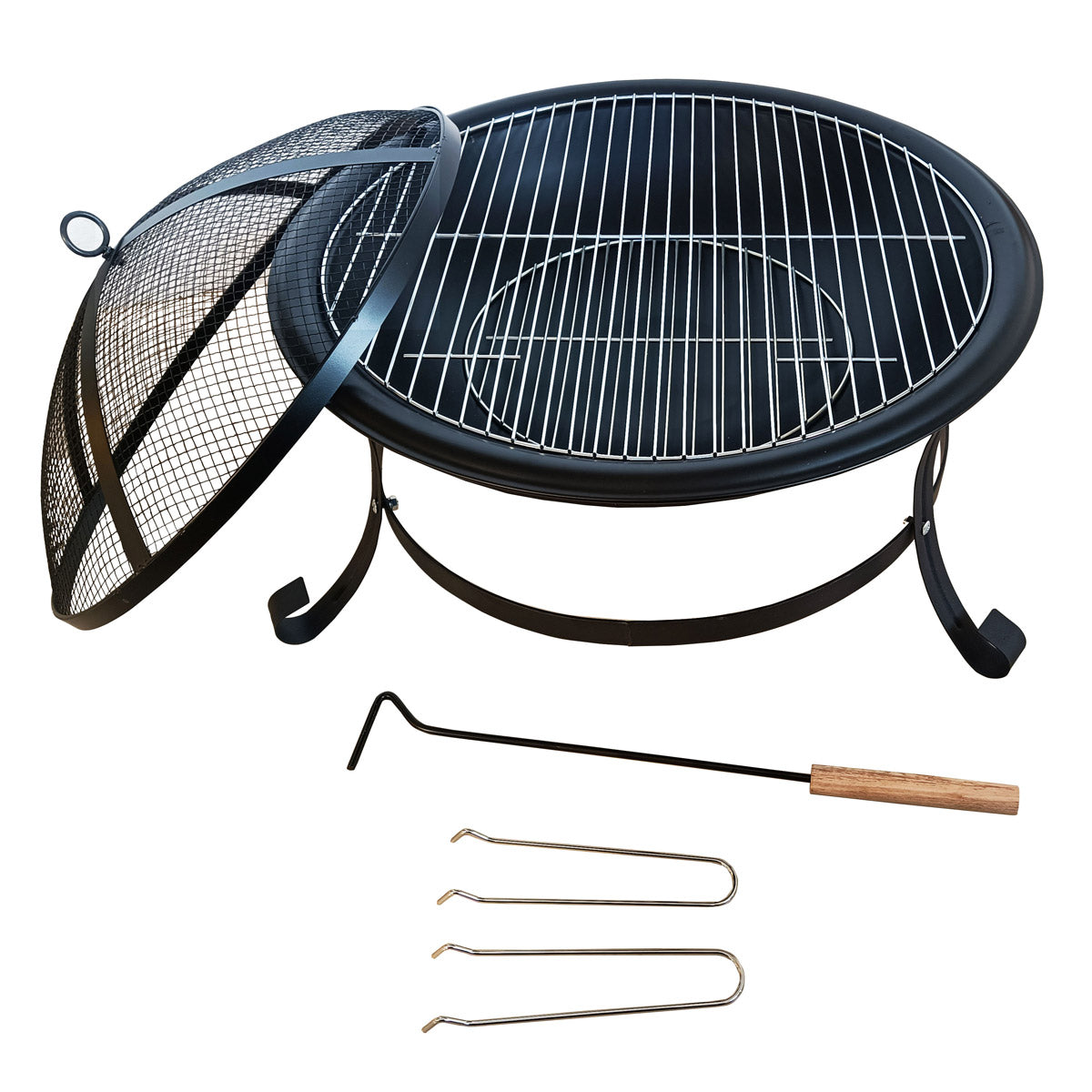 TAINO Feuerschale Grill 2 in 1 mit Funkenschutz - Zubehör 2
