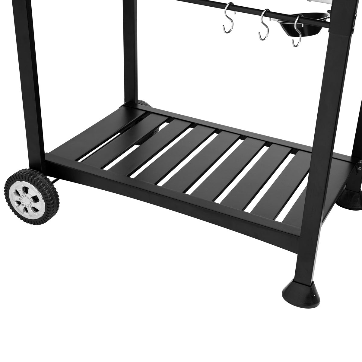 BASIC Plancha 2+1 Grillwagen mit Rollen und Stauraum mit praktischen Haken