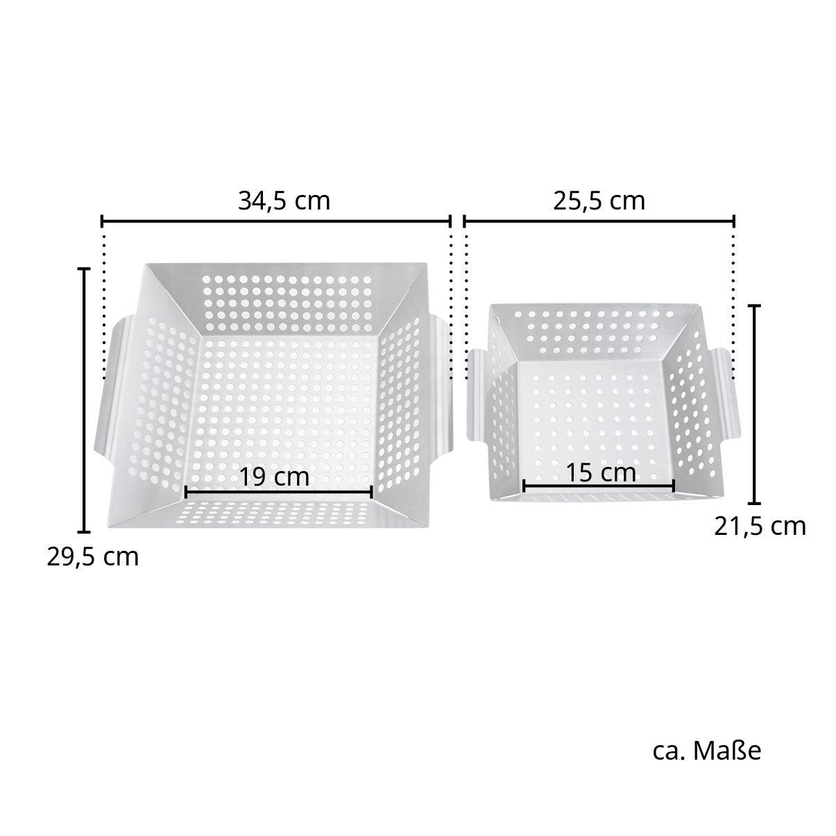 2er Set Grillkorb (klein + groß)