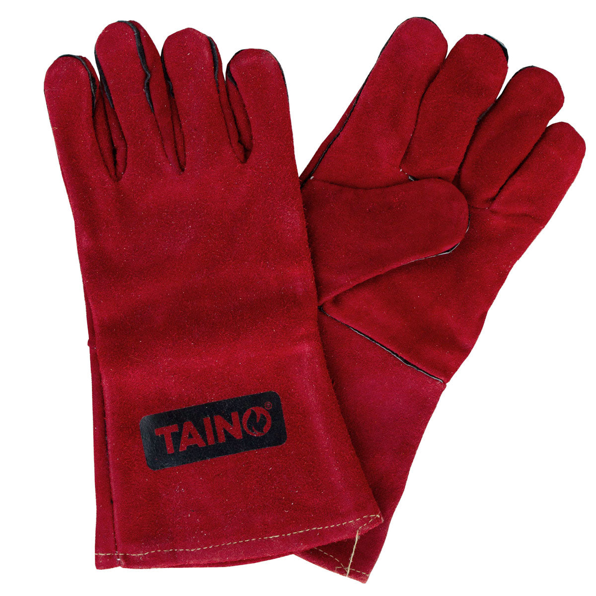 TAINO Grillhandschuhe Leder rot hitzebeständig 1
