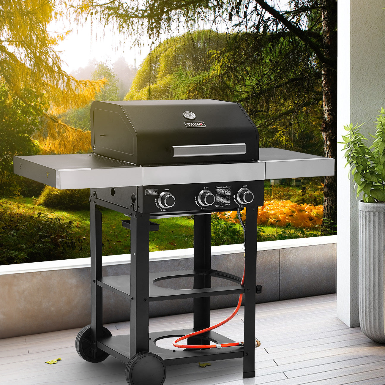 TAINO WABAYA kleiner Gas-Grill für Balkon - Ambientebild