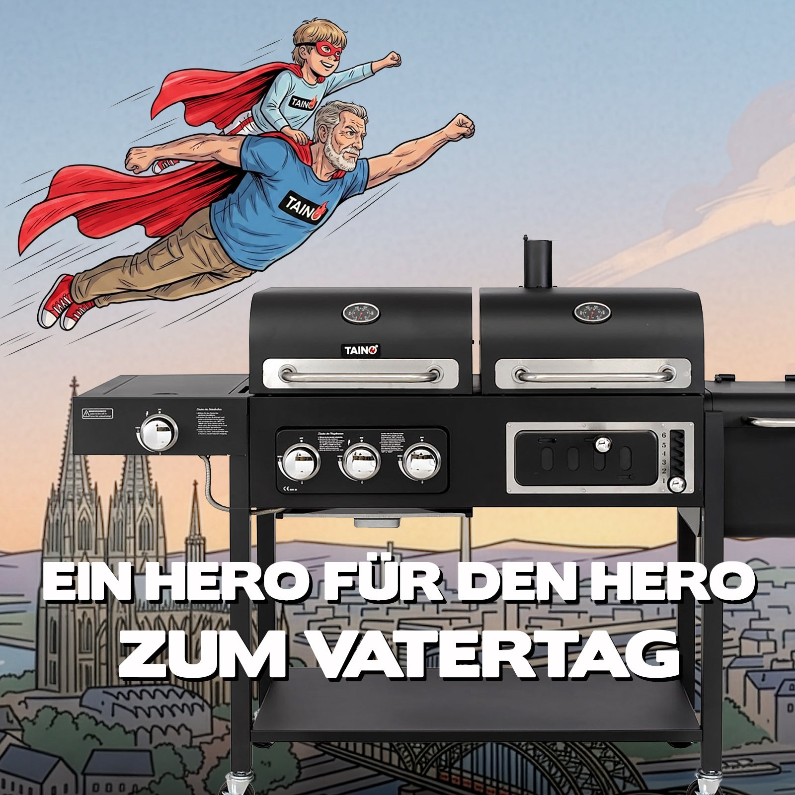HERO DUO Smoker-Grill-Kombi
