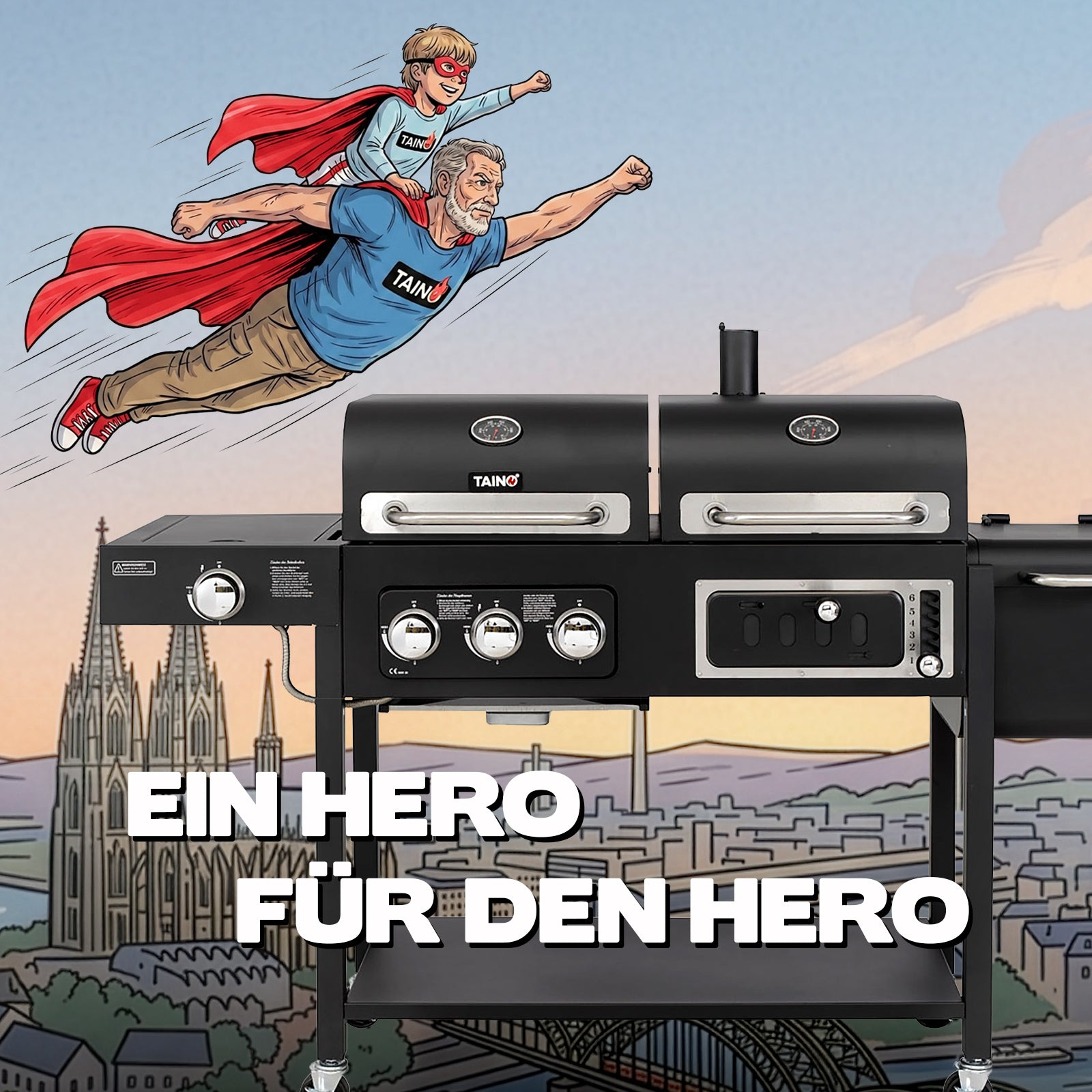 HERO DUO Smoker-Grill-Kombi