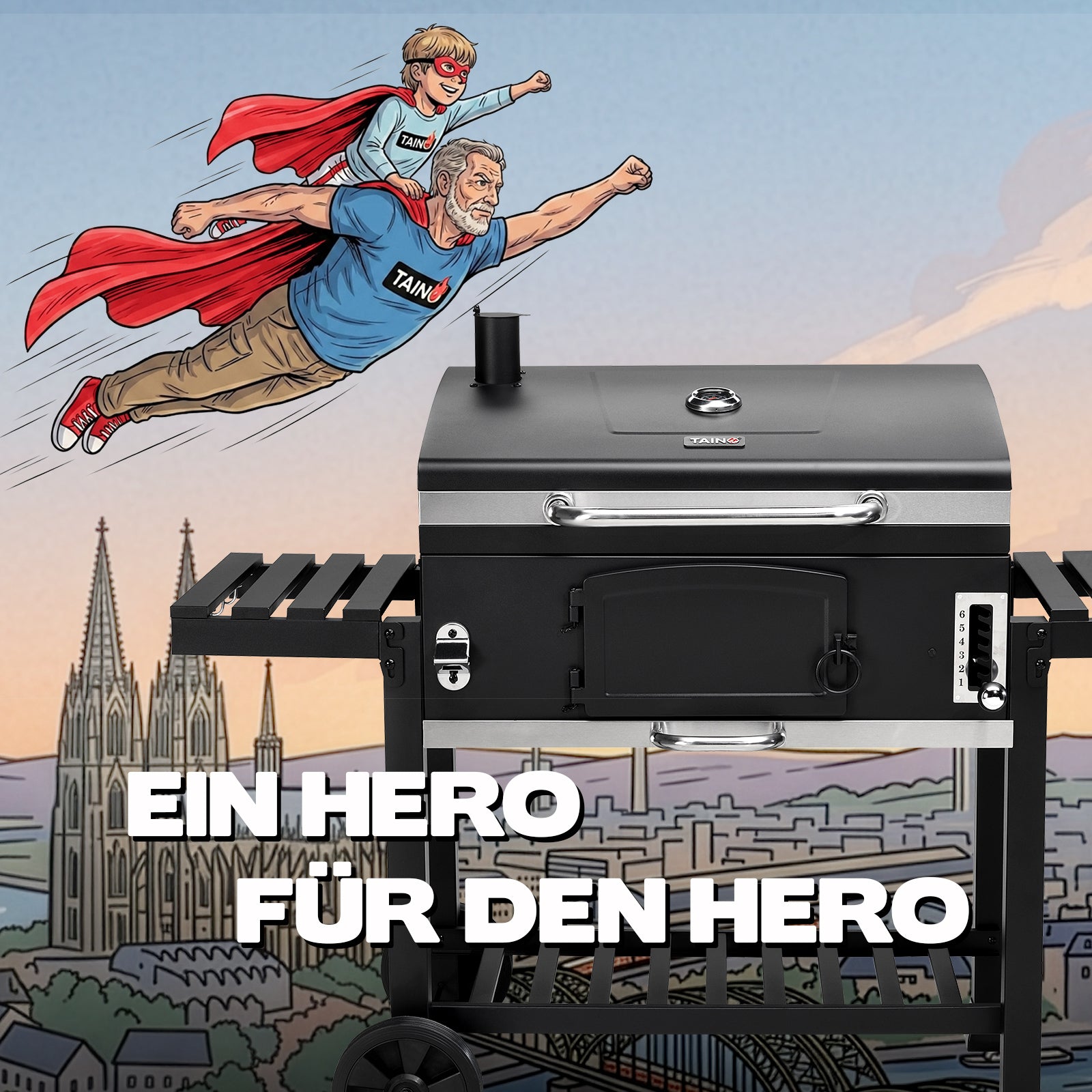 HERO XXL Holzkohlegrill